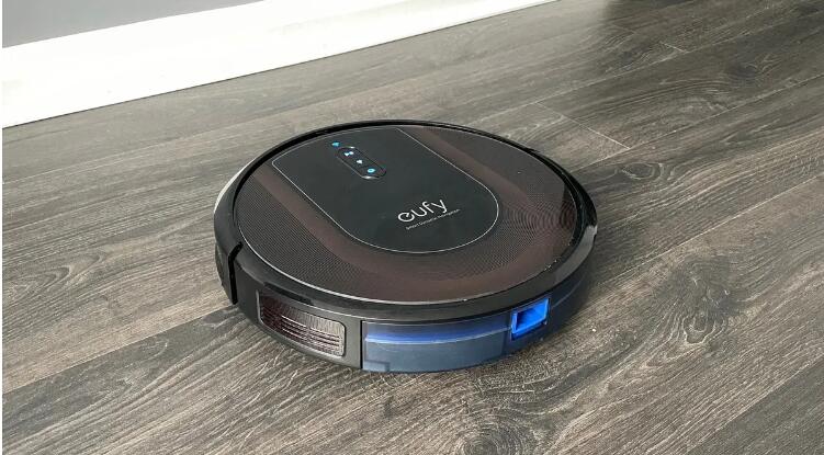 Eufy RoboVac G30 Hybrid on a wooden floor
