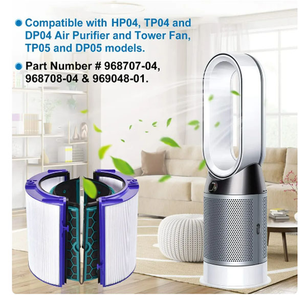  Replacement Filter for Dyson HP04 TP04 DP04 TP05 DP05 Pure Cool, HEPA Air Purifier and Tower Fan _2
