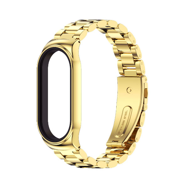  (Gold / Rose Gold / Blue / Purple) mijobs stainless steel Wristband For miband 7/7 NFC _1